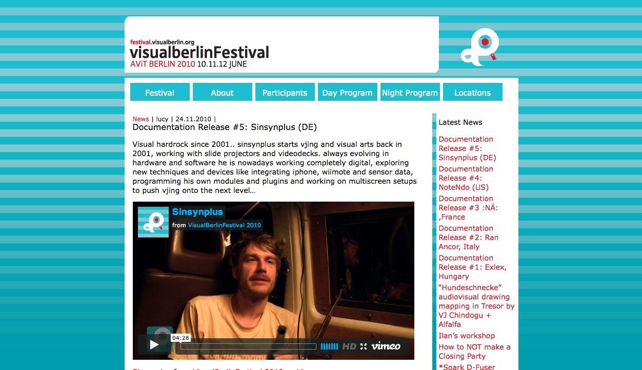 visualberlinFestival Website