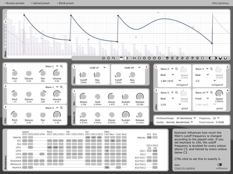 Cableguys Synthesizer GUI